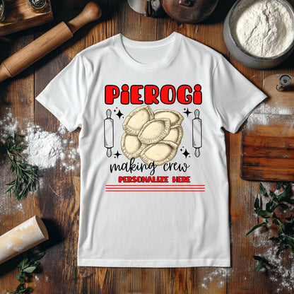 Personalized Pierogi Making Crew Shirt