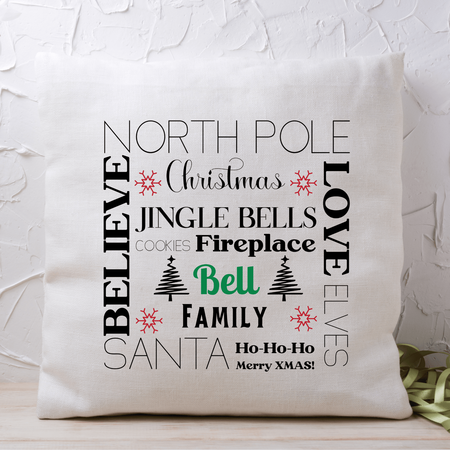 Personalized North Pole Throw Pillow