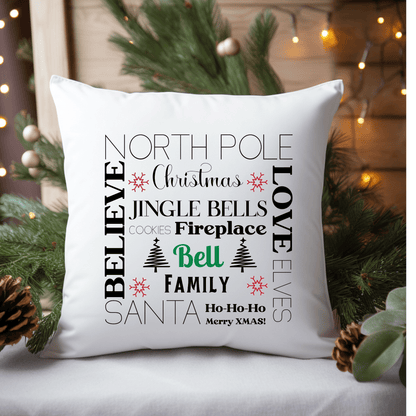 Personalized North Pole Throw Pillow