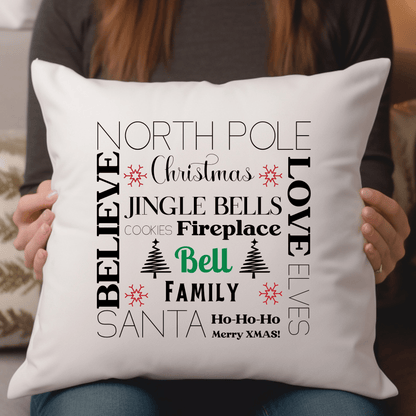 Personalized North Pole Throw Pillow