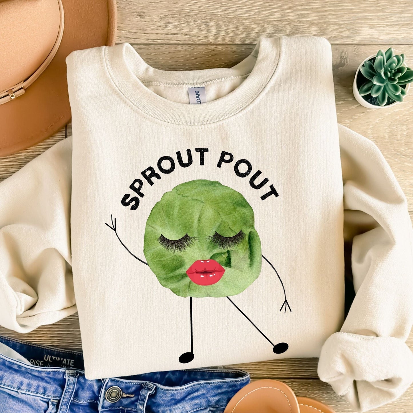 Sprout Pout Graphic Crewneck
