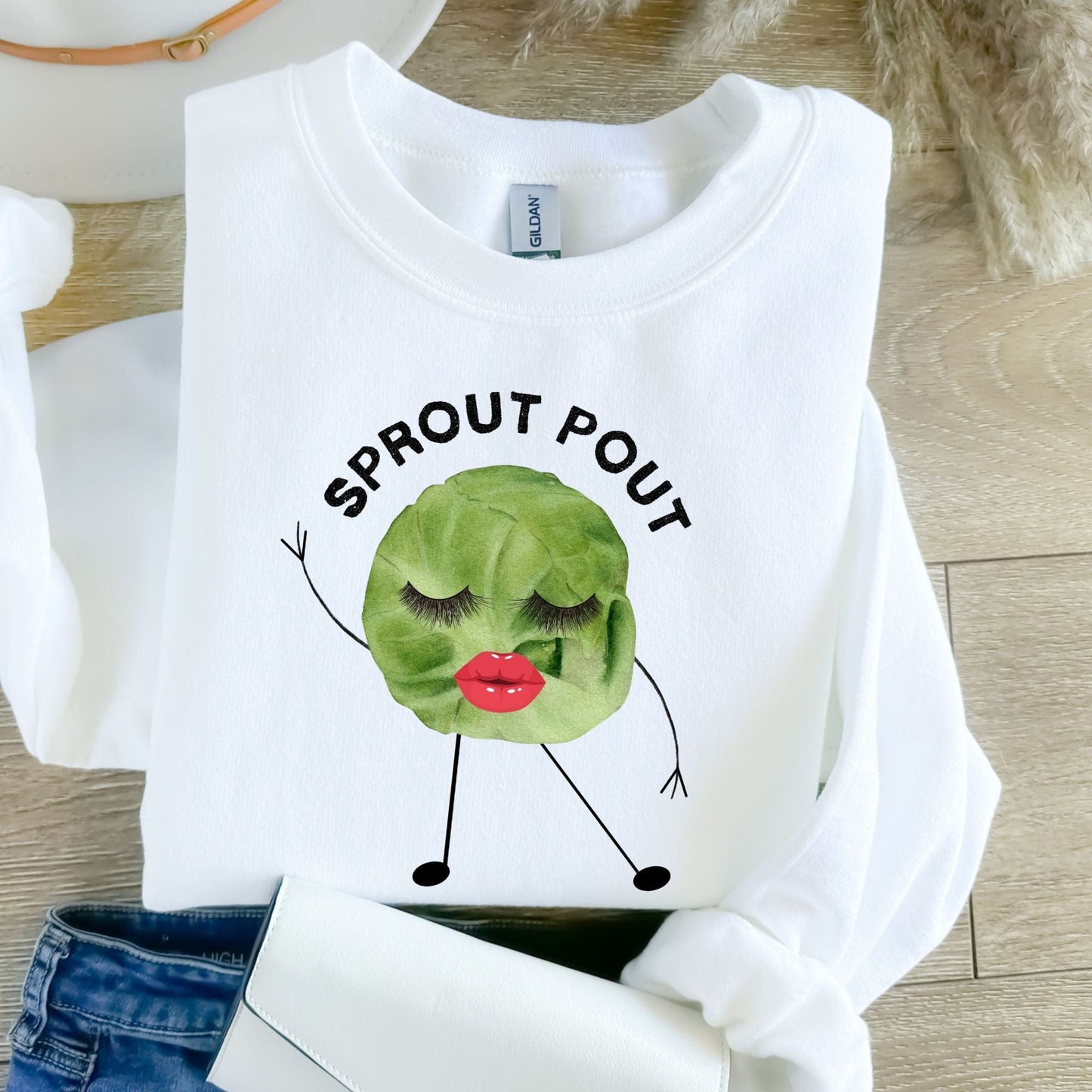 Sprout Pout Graphic Crewneck