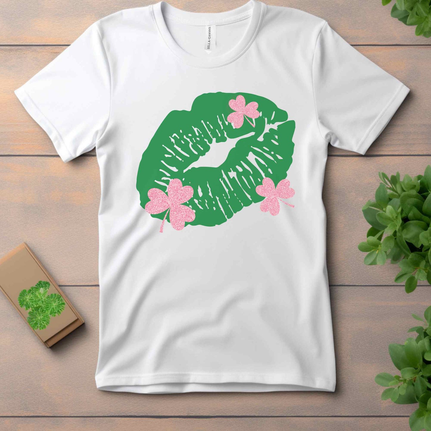 Shamrock Kiss: Green Lips & Pink Charm