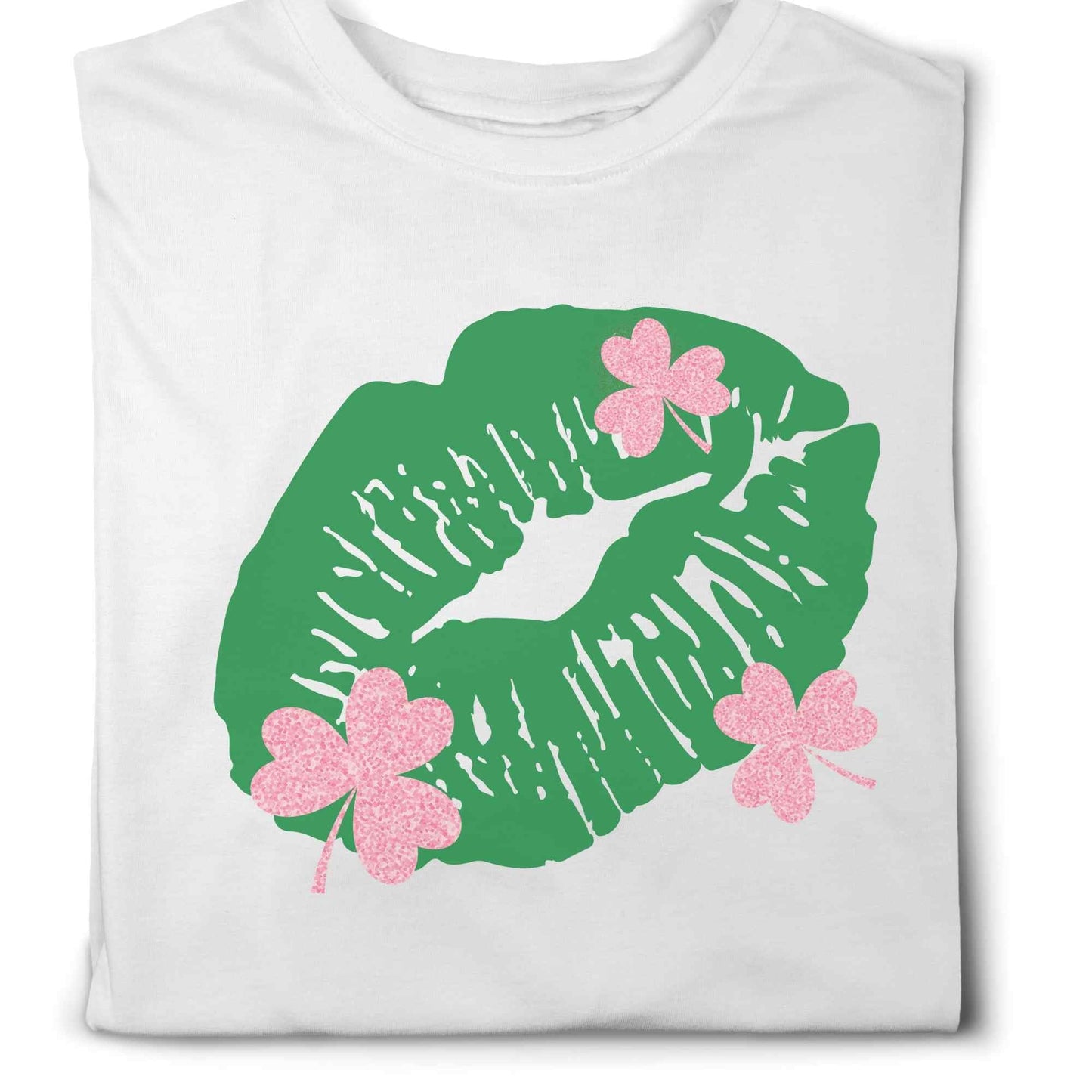 Shamrock Kiss: Green Lips & Pink Charm