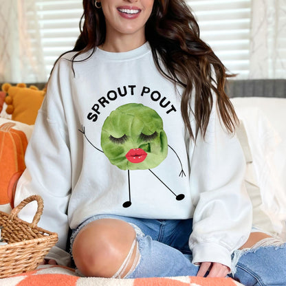 Sprout Pout Graphic Crewneck