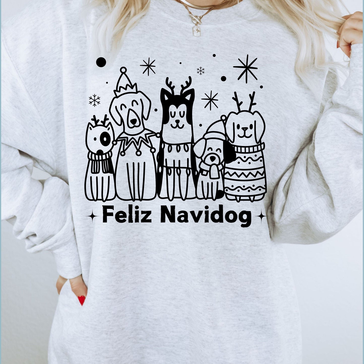 Feliz Navidog – Festive Christmas Sweatshirt for Dog Moms | Cute Holiday Dog Lover Gift