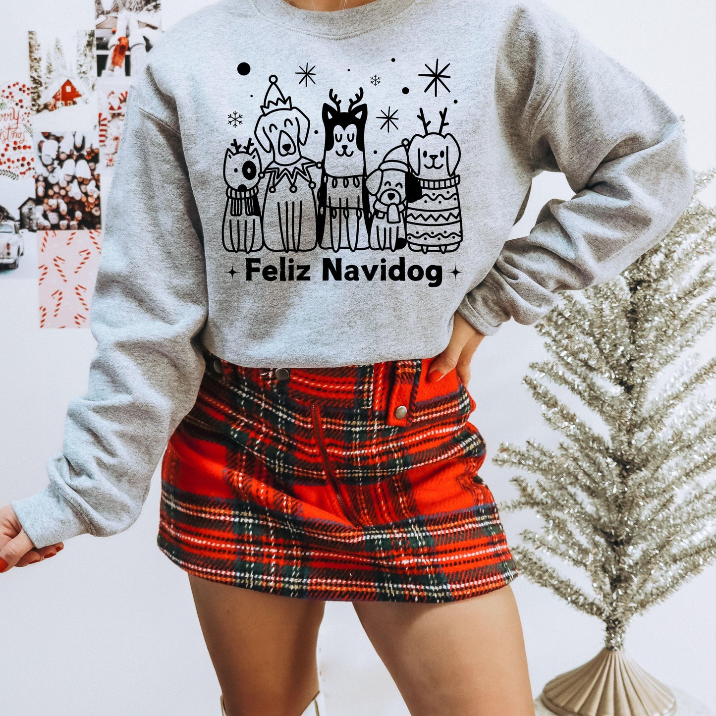 Feliz Navidog – Festive Christmas Sweatshirt for Dog Moms | Cute Holiday Dog Lover Gift