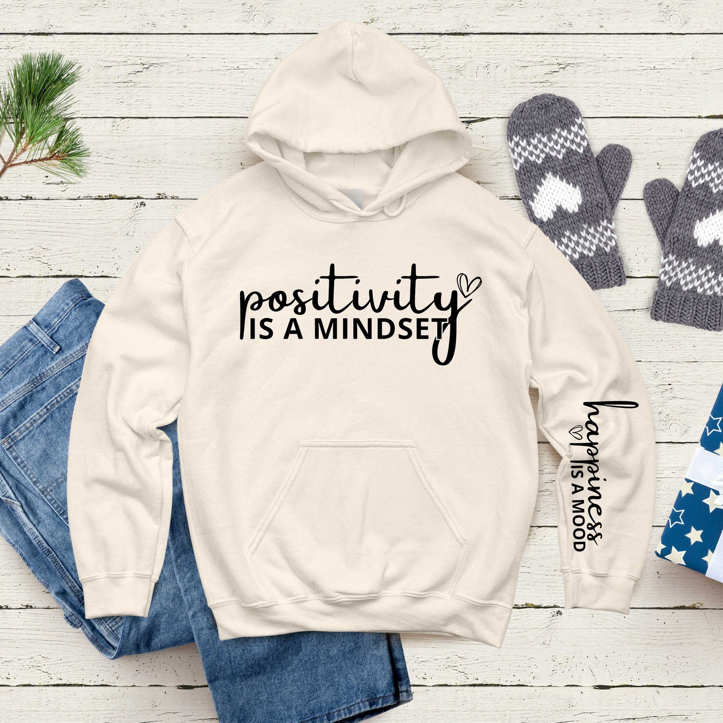 Embrace Positivity: Uplifting Mindset Hoodie for Good Vibes