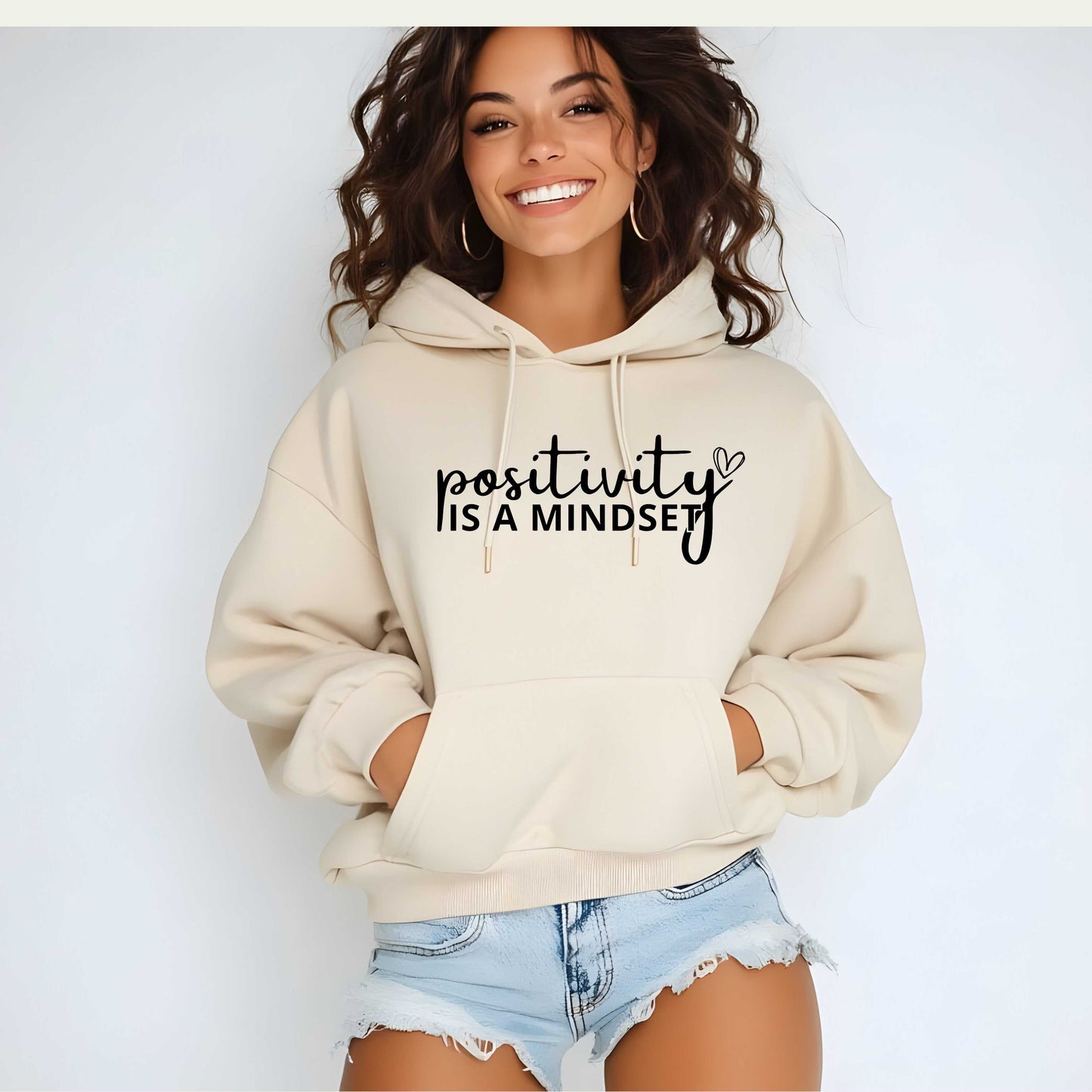 Embrace Positivity: Uplifting Mindset Hoodie for Good Vibes