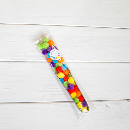 Mini tongs and pom poms