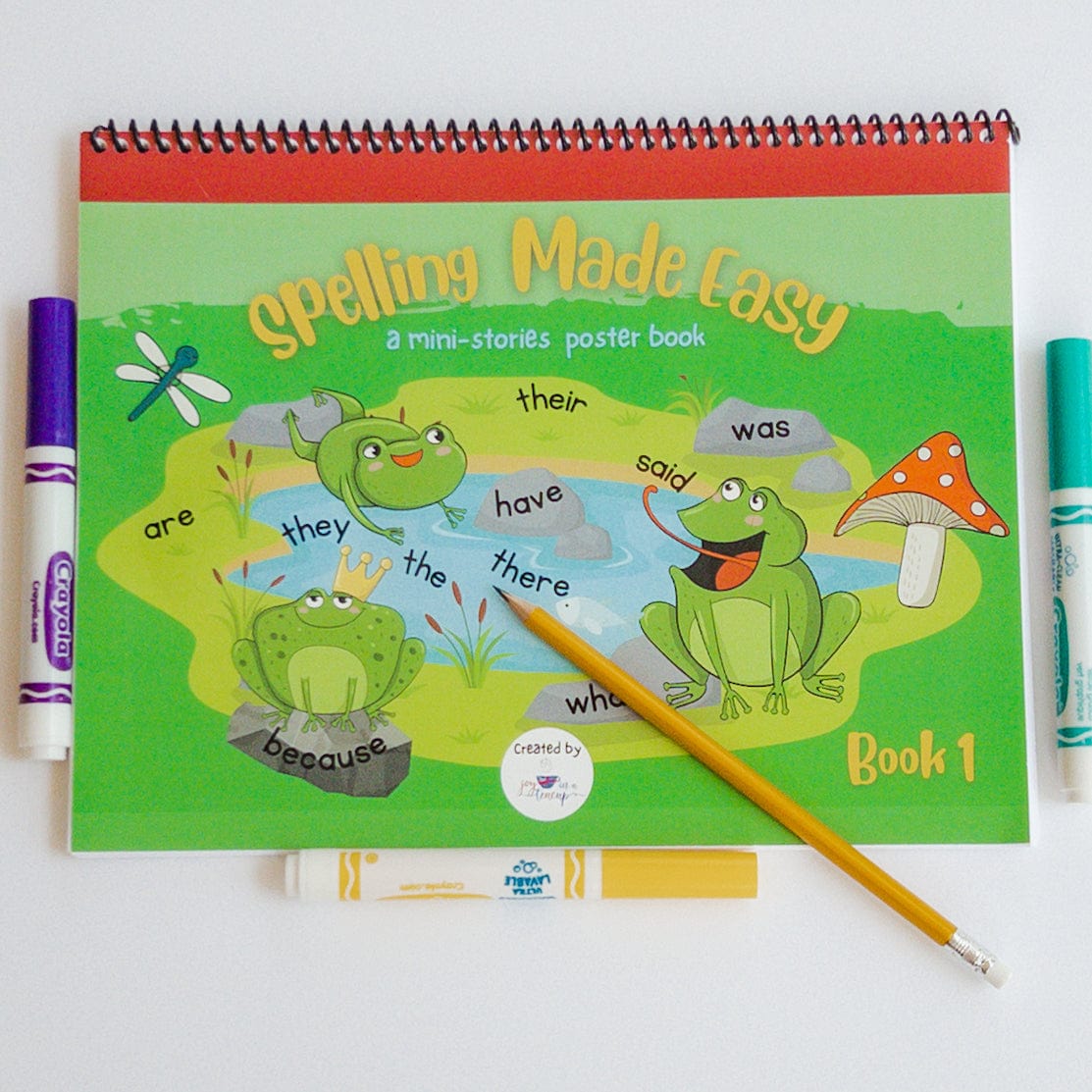 Workbook with title spelling made easy with markers