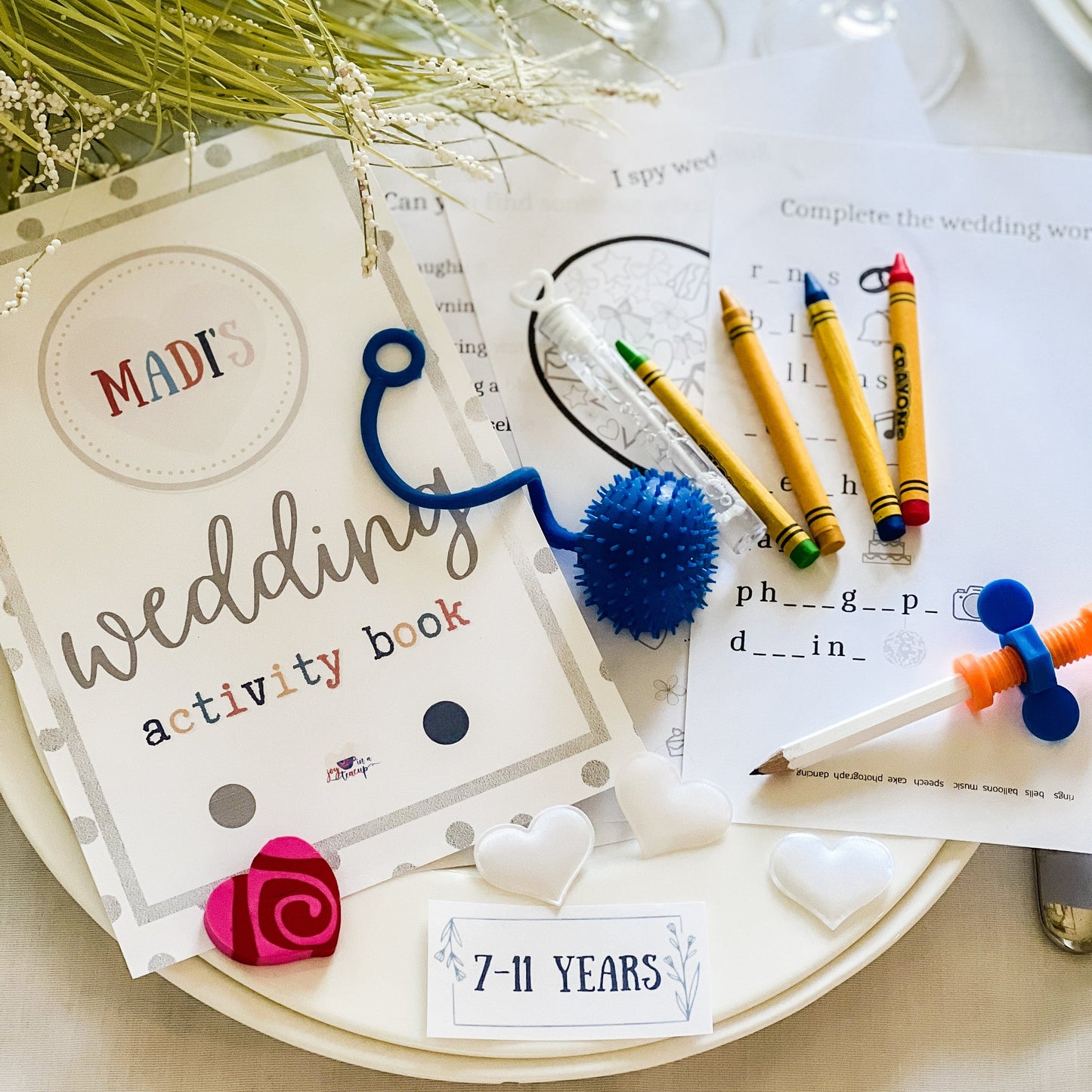 Personalized Wedding Themed Busy Box