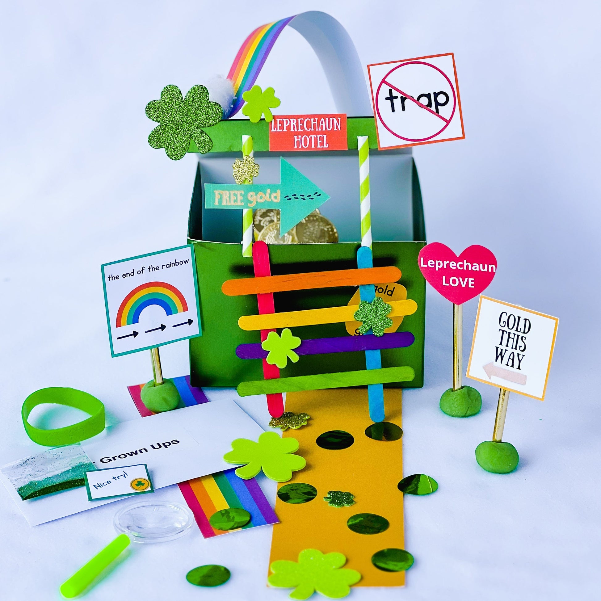 St Patricks Day Leprechaun Trap Craft Kit DIY Craft Kit for Kids 