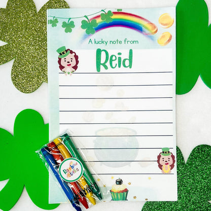 St. Patrick's themed Personalized notepad