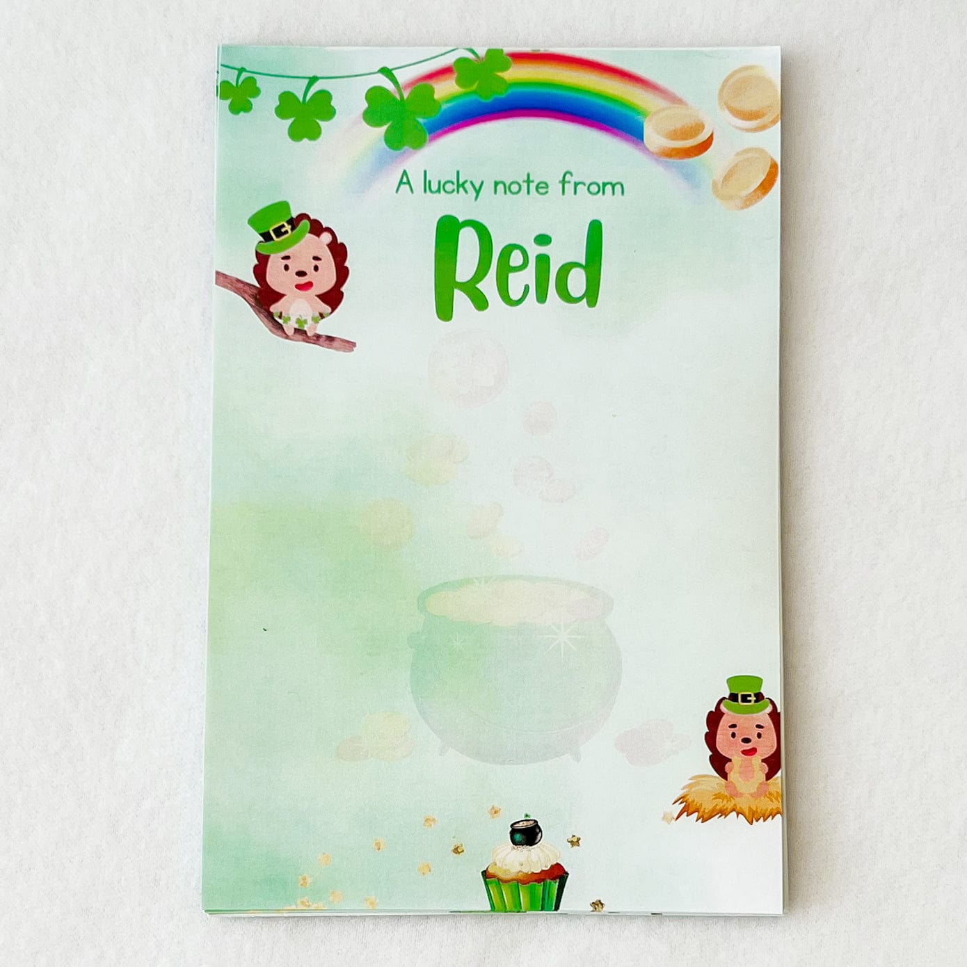 St. Patrick's themed Personalized notepad