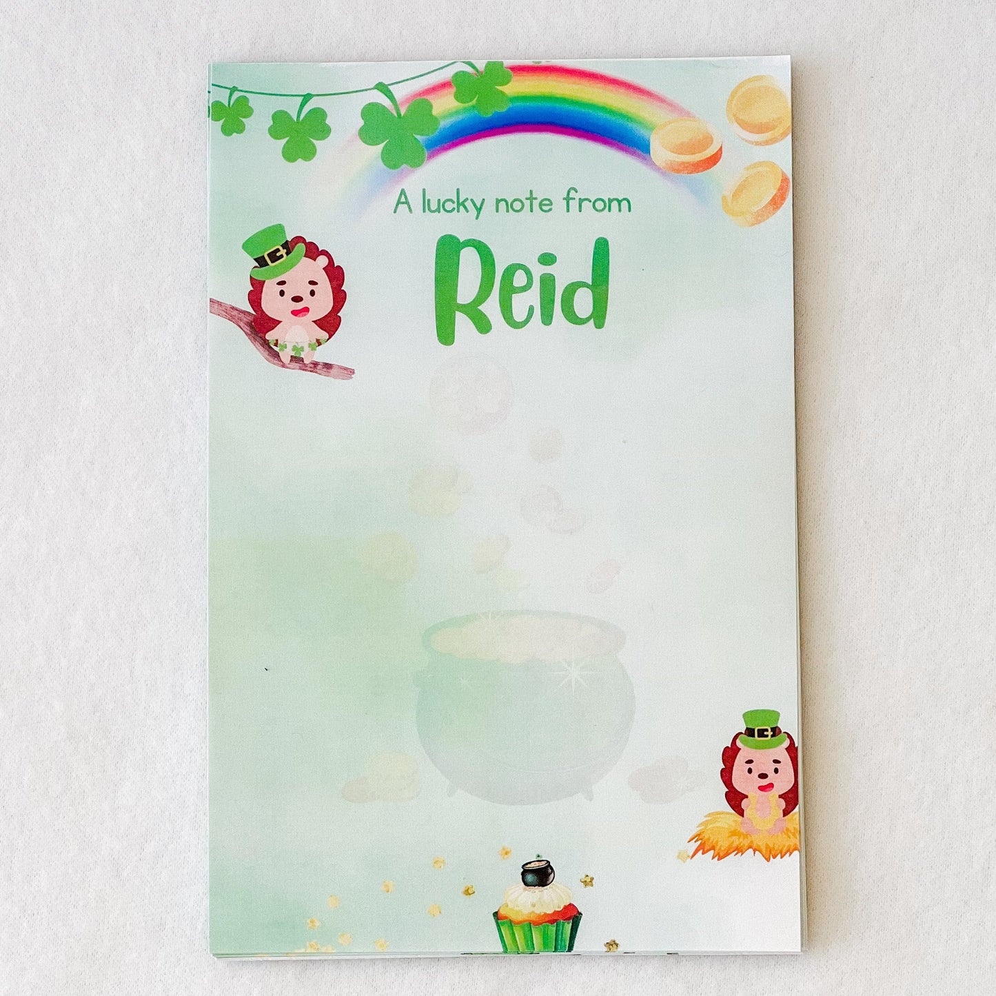 St. Patrick's themed Personalized notepad