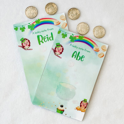 St. Patrick's themed Personalized notepad